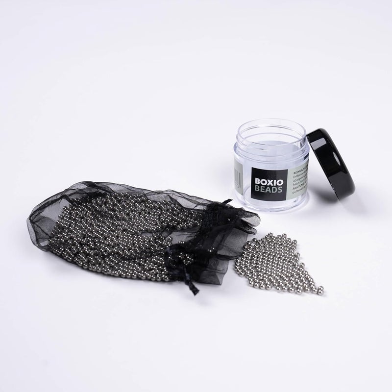 BOXIO - Beads: cleaning beads made of stainless steel for bottles wash canisters - 3 mm balls incl. storage bag - stainless steel cleaning beads for clean water - Image 3